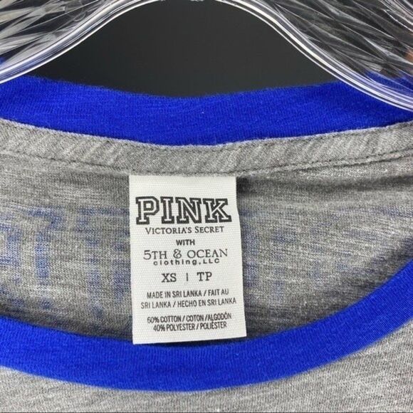 Pink Victoria Secret’s Gray Blue Long Sleeve Creighton Blue Jays Tee XS - Picture 4 of 4